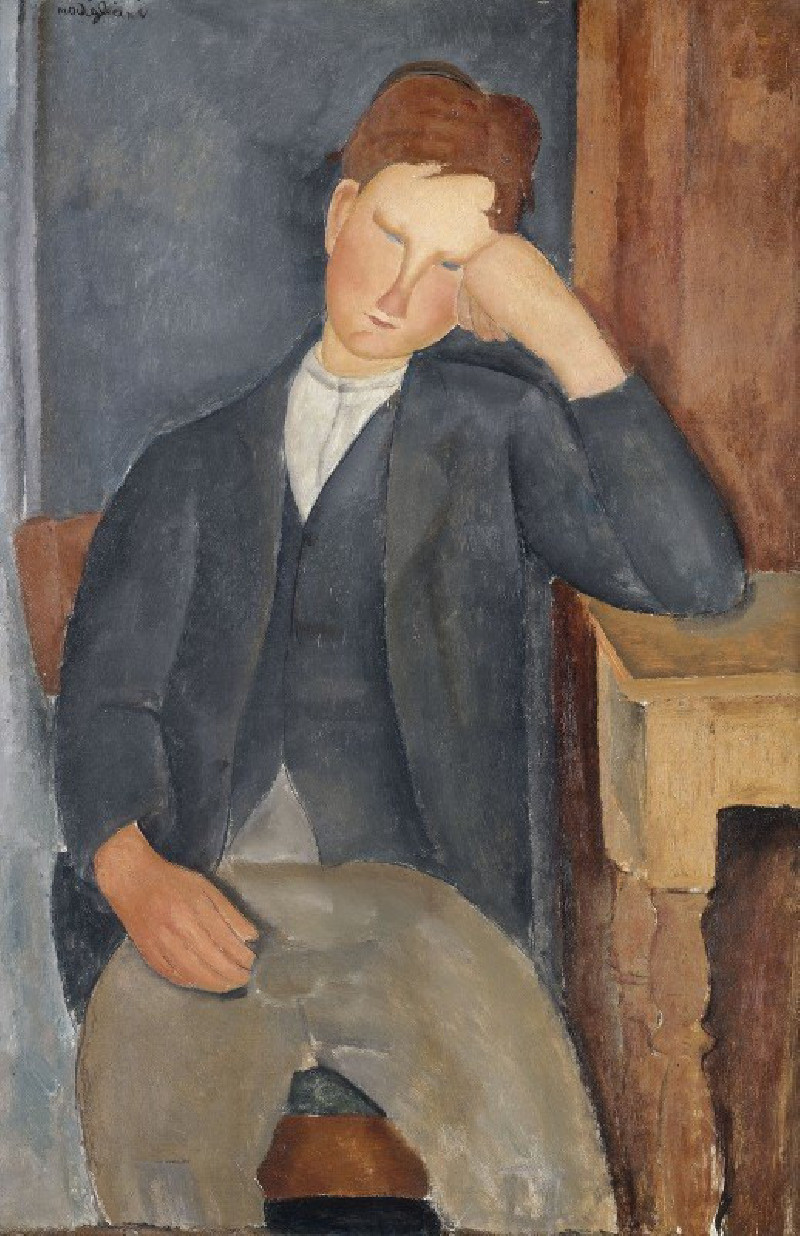 The Young Apprentice (1918 - 1919) reproduction of painting by Amedeo Modigliani. ALL GICLEE PRINTS