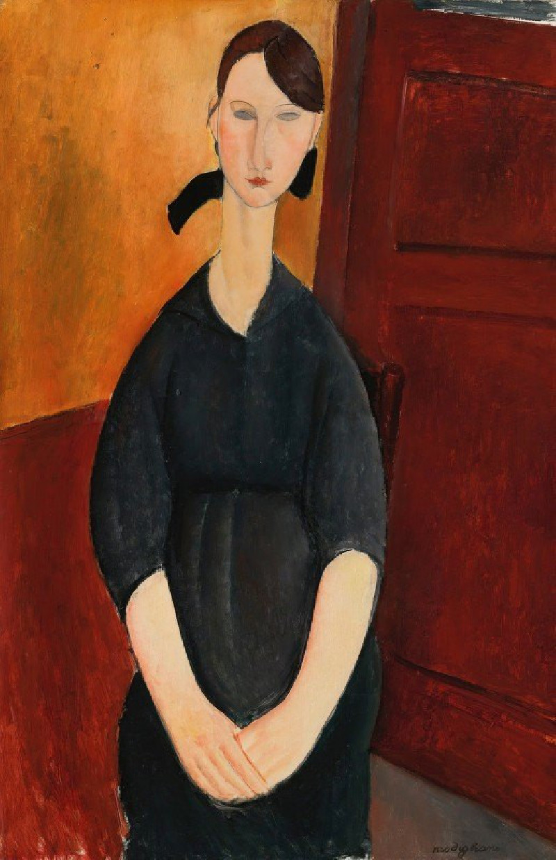 Portrait of Paulette Jourdain (1919) reproduction of painting by Amedeo Modigliani. ALL GICLEE PRINTS