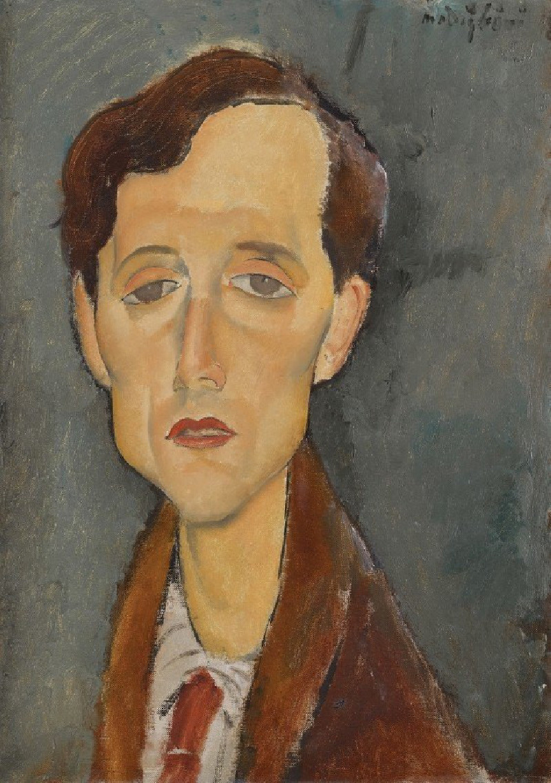 Portrait of Frans Hellens reproduction of painting by Amedeo Modigliani. ALL GICLEE PRINTS