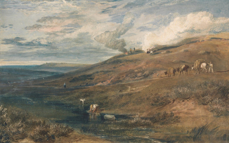 Dartmoor: The Source of the Tamar and the Torridge (ca. 1813) reproduction of painting by Joseph Mallord William Turner. ALL ...