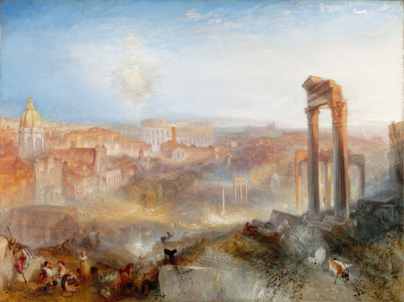 Modern Rome – Campo Vaccino (1839) reproduction of painting by Joseph Mallord William Turner. ALL GICLEE PRINTS