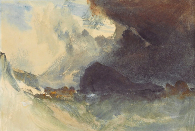 The Mewstone, Devon reproduction of painting by Joseph Mallord William Turner. ALL GICLEE PRINTS