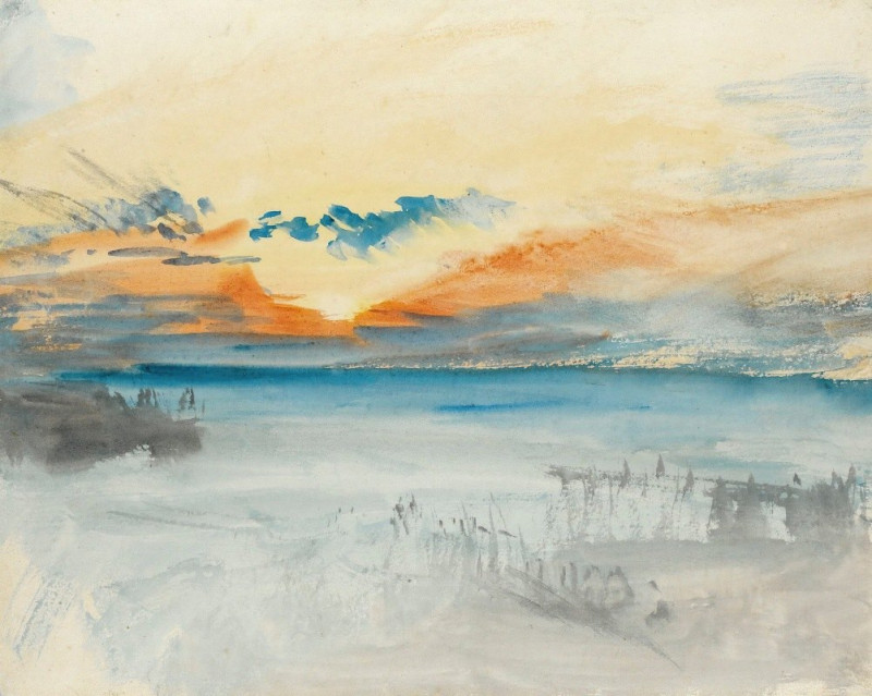 Sunset Over Water reproduction of painting by Joseph Mallord William Turner. ALL GICLEE PRINTS