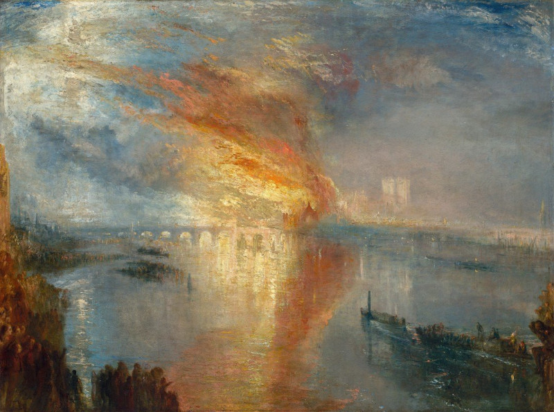 Joseph Mallord William Turner reprodukcija The Burning of the Houses of Lords and Commons, 16 October 1834 (1835), VISOS REPR...