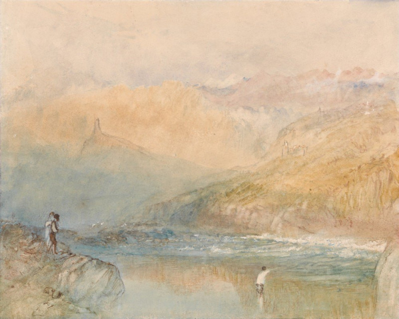 On the Mosell, Near Traben Trarbach (ca. 1841) reproduction of painting by Joseph Mallord William Turner. ALL GICLEE PRINTS