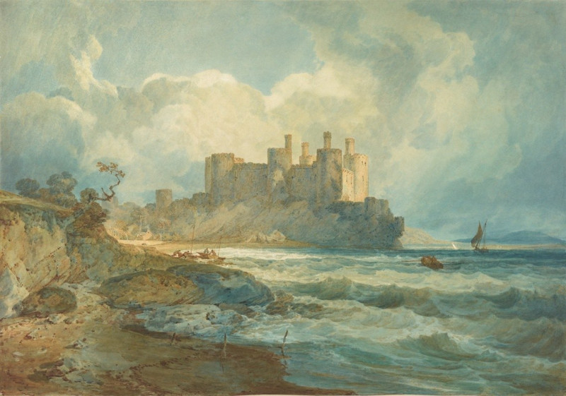 Conway Castle, North Wales (1798) reproduction of painting by Joseph Mallord William Turner. ALL GICLEE PRINTS