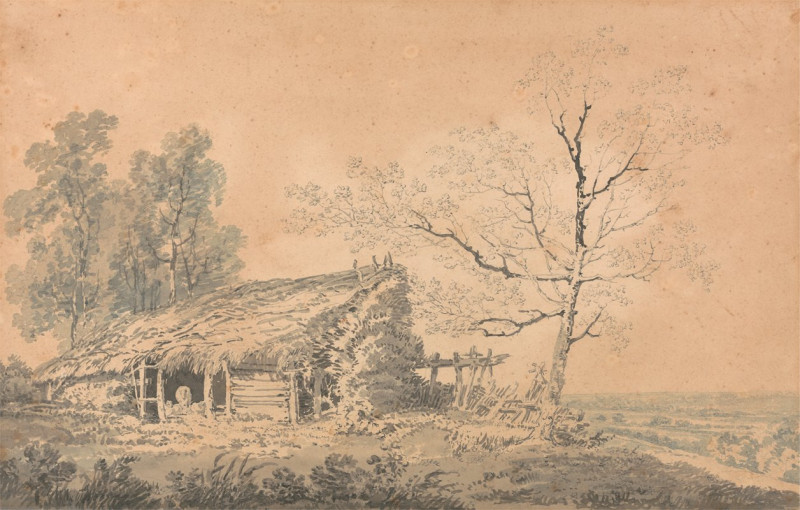 Joseph Mallord William Turner reprodukcija Landscape with Barn (ca. 1795), VISOS REPRODUKCIJOS , paveikslai, reprodukcijos in...