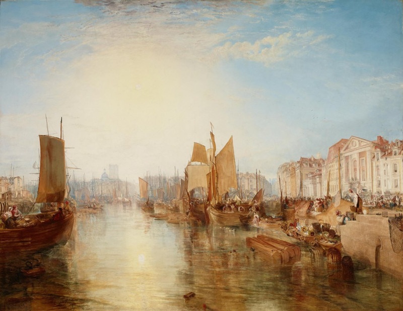 The Harbor of Dieppe (circa 1826) reproduction of painting by Joseph Mallord William Turner. ALL GICLEE PRINTS