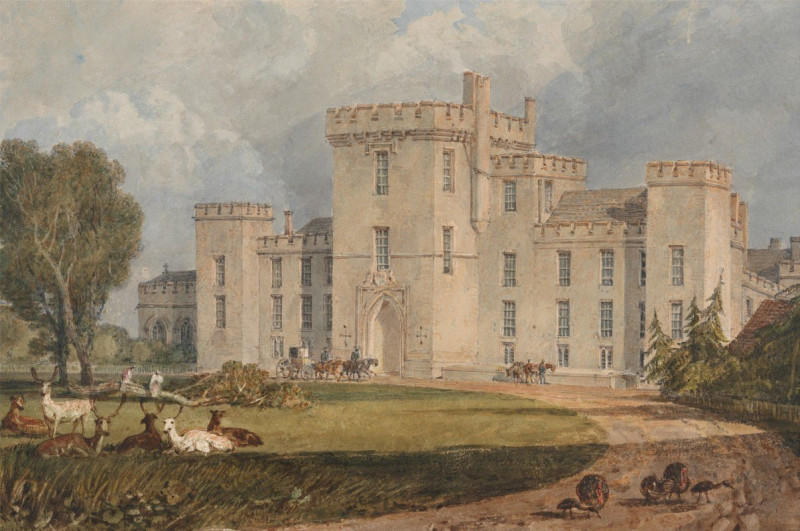 View of Hampton Court, Hertefordshire, from the Northwest (ca. 1806) reproduction of painting by Joseph Mallord William Turne...