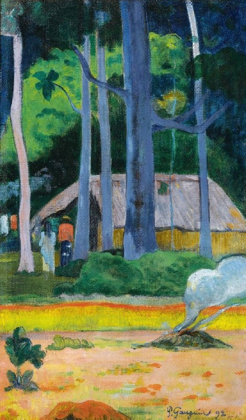 Cabane Sous Les Arbres (1892) reproduction of painting by Paul Gauguin. ALL GICLEE PRINTS