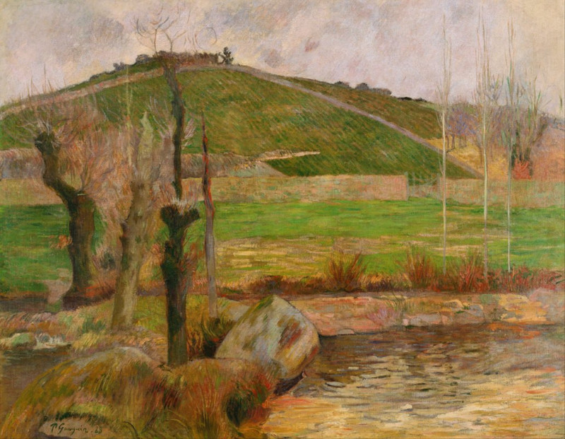 Landscape near Pont-Aven (1888) reproduction of painting by Paul Gauguin. ALL GICLEE PRINTS