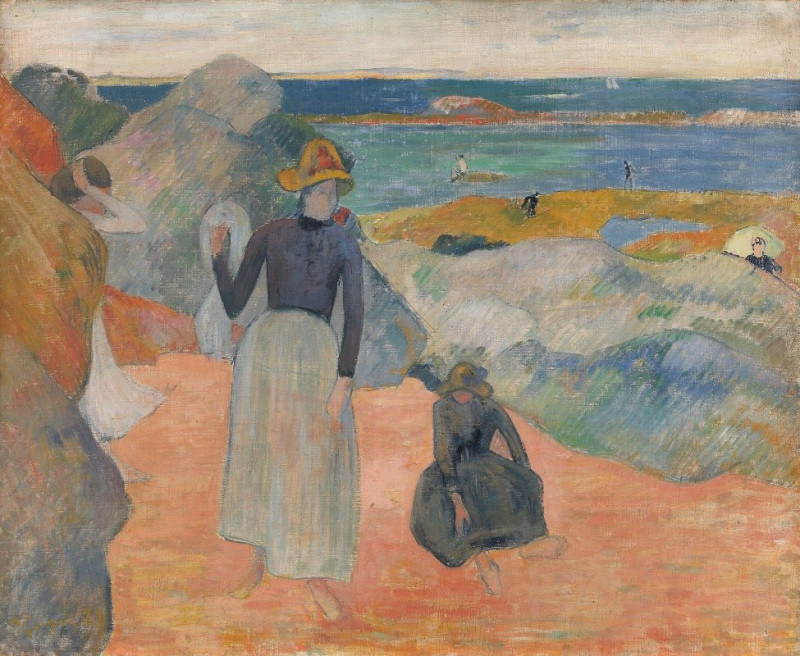 Beach Scene (1889) reproduction of painting by Paul Gauguin. ALL GICLEE PRINTS