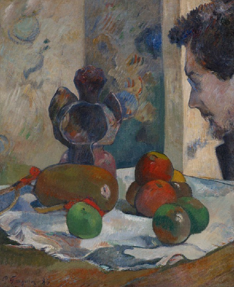 Paul Gauguin reprodukcija Still Life With Profile Of Laval (1886), Natiurmortas , paveikslai, reprodukcijos internetu