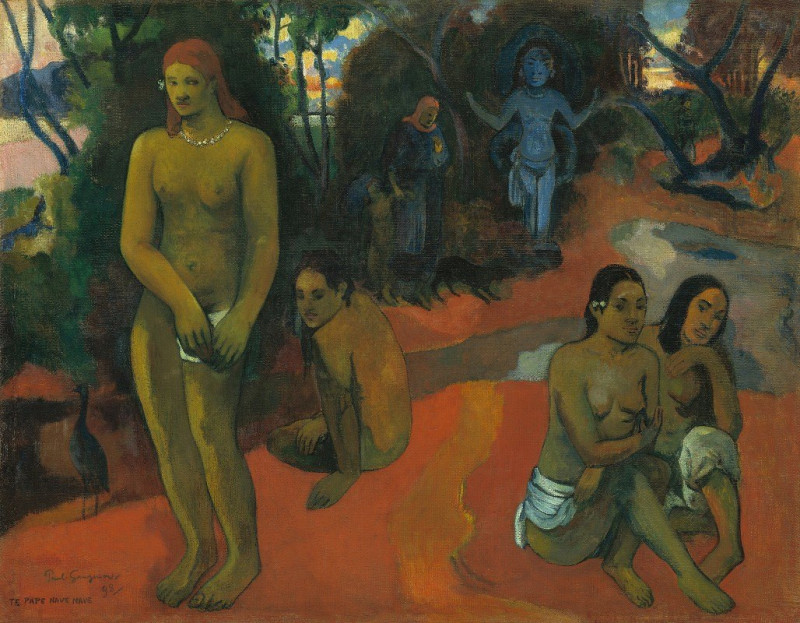 Te Pape Nave Nave (Delectable Waters) (1898) reproduction of painting by Paul Gauguin. ALL GICLEE PRINTS