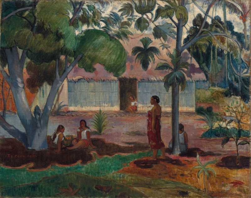 The Large Tree (1891) reproduction of painting by Paul Gauguin. ALL GICLEE PRINTS