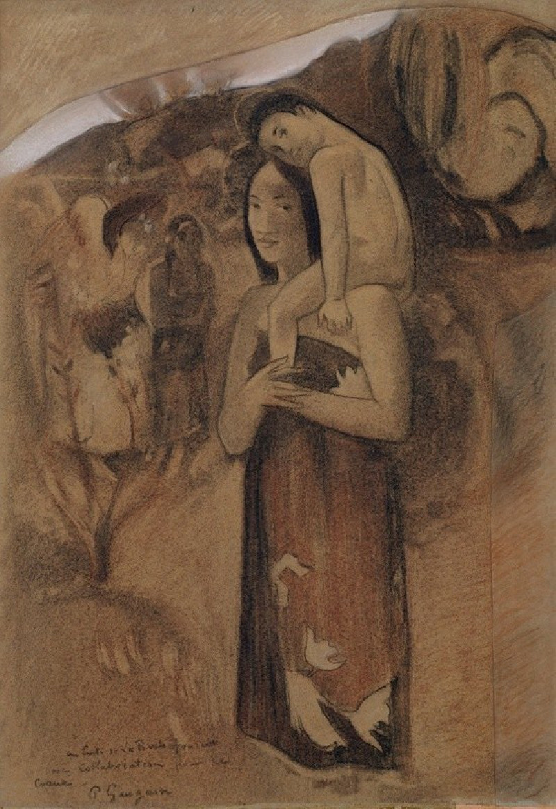 Paul Gauguin reprodukcija Hail Mary (Ia Orana Maria) (ca. 1893–95), VISOS REPRODUKCIJOS , paveikslai, reprodukcijos internetu