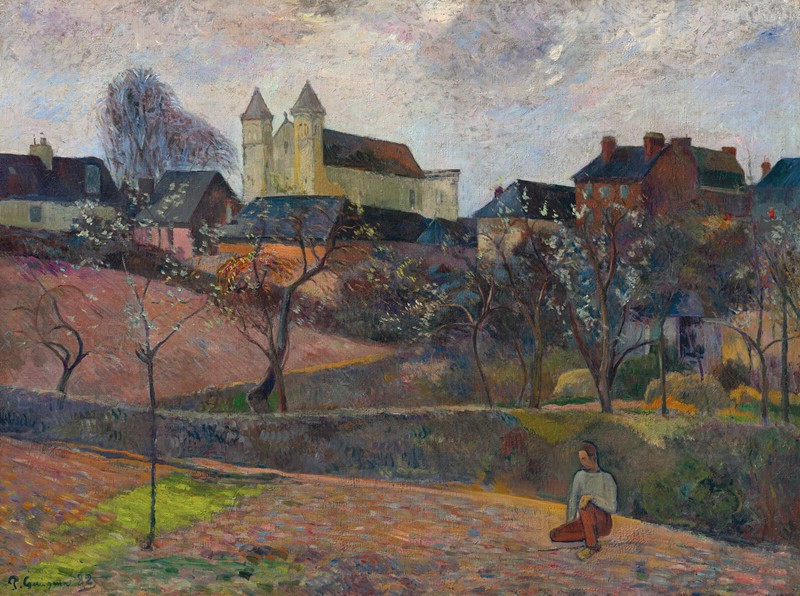 Vue de Rouen (1884) reproduction of painting by Paul Gauguin. ALL GICLEE PRINTS