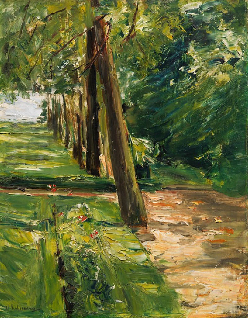 Die Birkenallee im Wannseegarten nach Osten, Wohl (1924) reproduction of painting by Max Liebermann. ALL GICLEE PRINTS