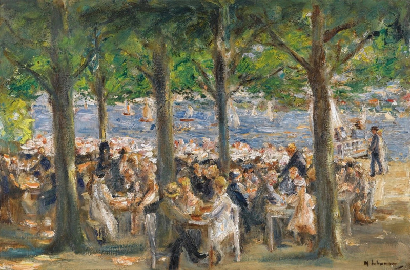 Gartenlokal An Der Havel Unter Bäumen (Beer Garden Near The Havel Under Trees) (circa 1920-22) reproduction of painting by Ma...