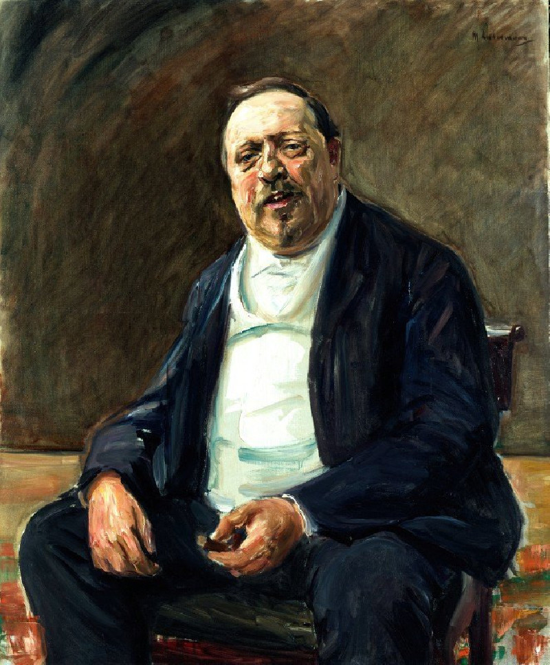 Portrait of Alfred von Berger reproduction of painting by Max Liebermann. ALL GICLEE PRINTS