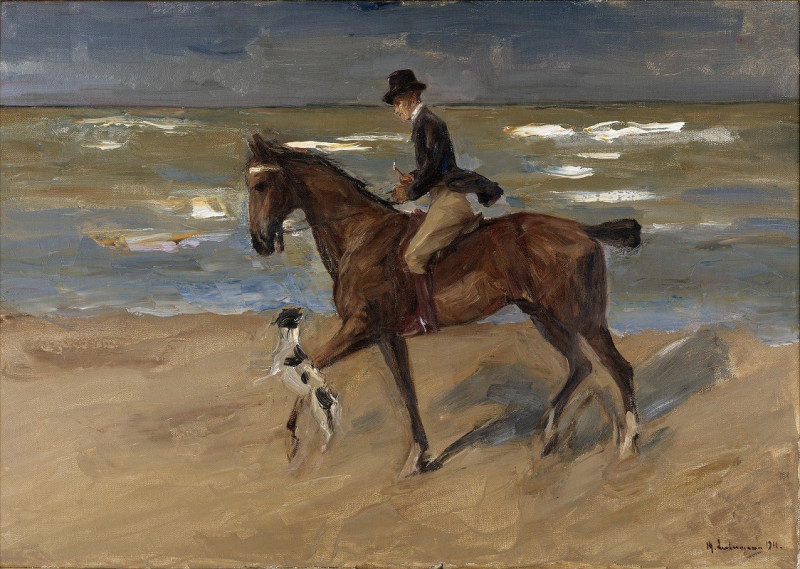 Rider on the Beach (1911) reproduction of painting by Max Liebermann. ALL GICLEE PRINTS