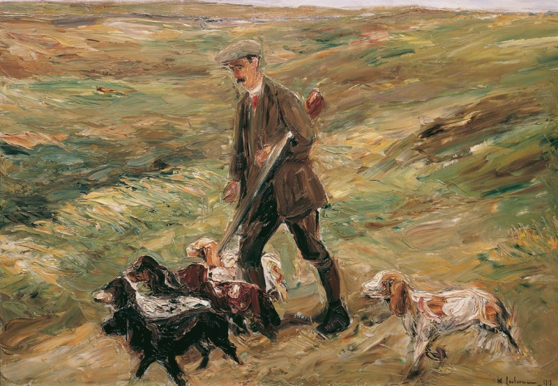 Jäger in den Dünen (1913) reproduction of painting by Max Liebermann. ALL GICLEE PRINTS