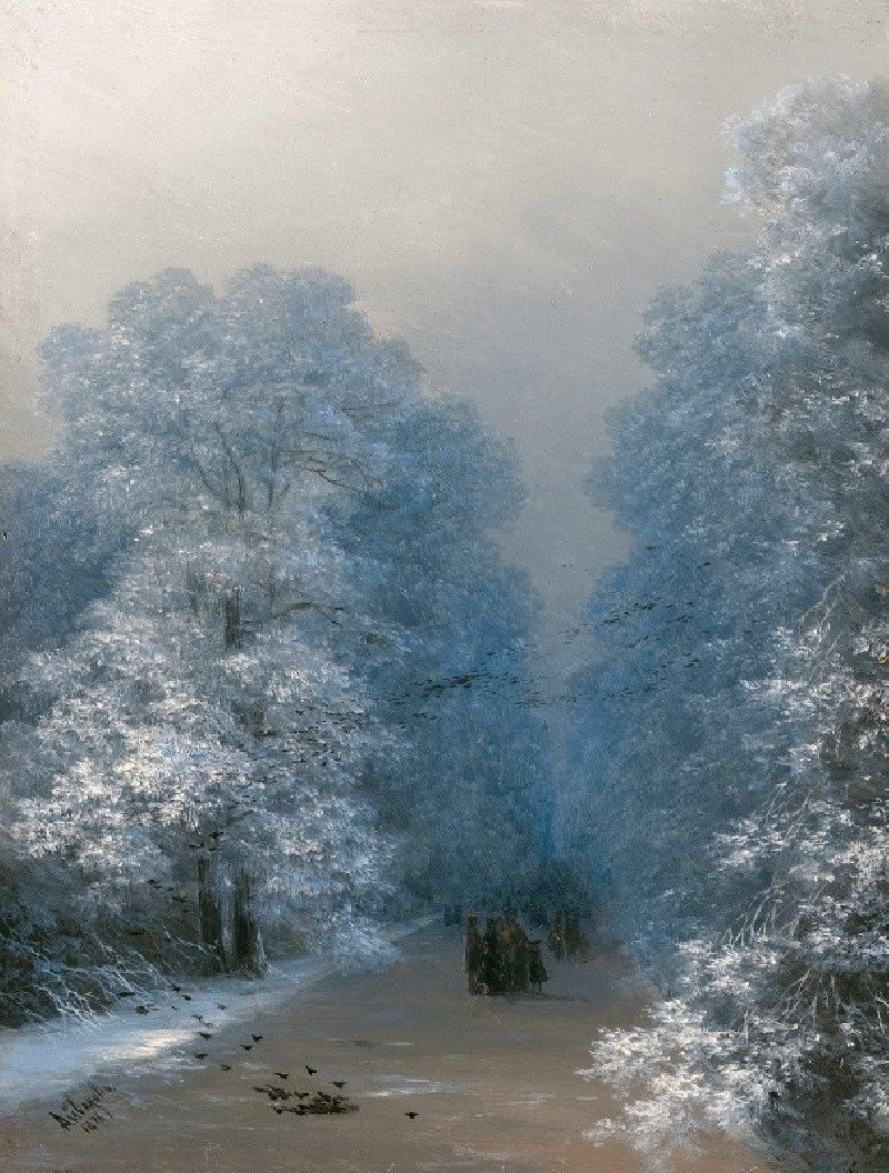 Winter Landscape (1876) reproduction of painting by Ivan Konstantinovich Aivazovsky. ALL GICLEE PRINTS