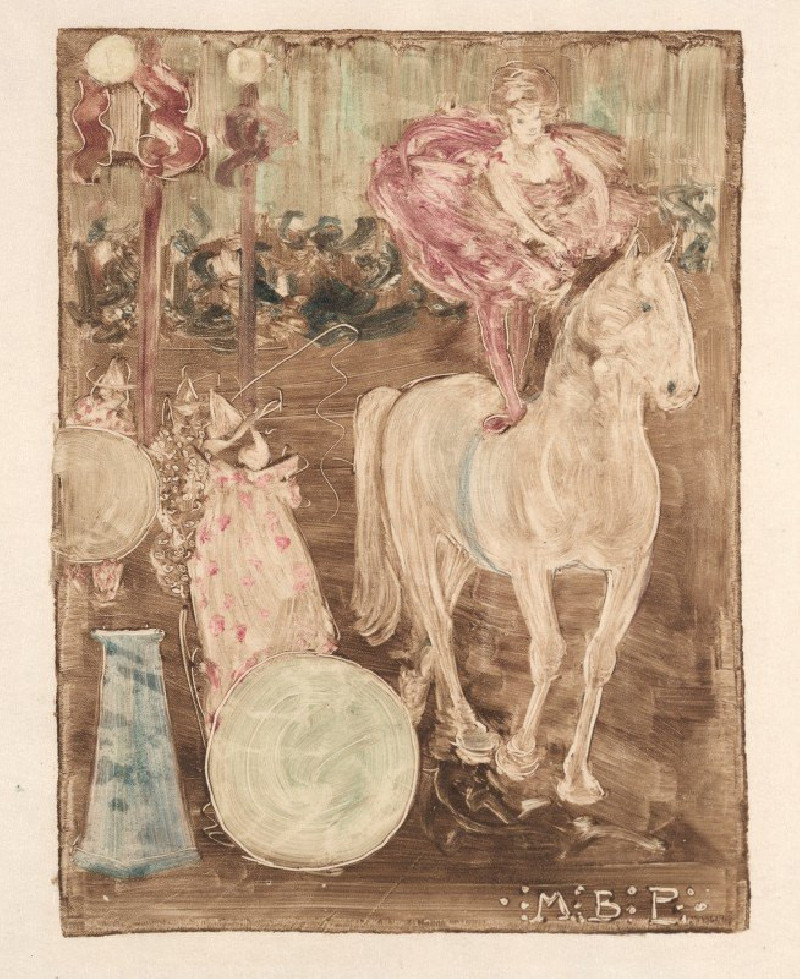 Bareback Rider (C. 1895) reproduction of painting by Maurice Prendergast. ALL GICLEE PRINTS