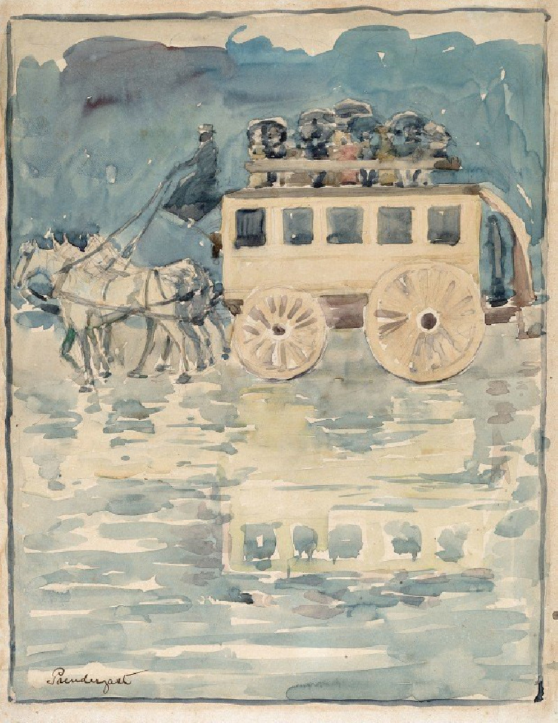 Parisian Omnibus (1893-1894) reproduction of painting by Maurice Prendergast. ALL GICLEE PRINTS