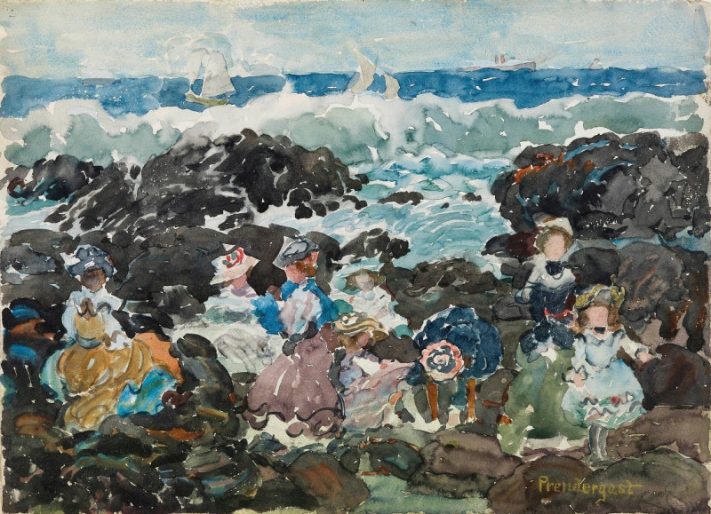 Surf, Cohasset (c.1900–5) reproduction of painting by Maurice Prendergast. ALL GICLEE PRINTS