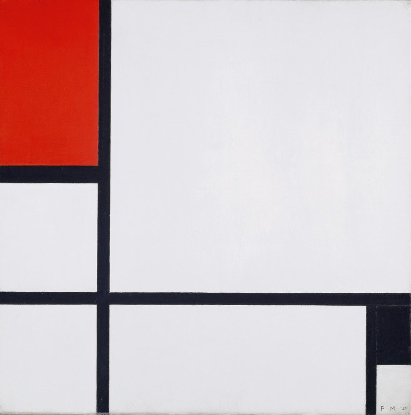 Composition No. I, with Red and Black (1929) reproduction of painting by Piet Mondrian. ALL GICLEE PRINTS