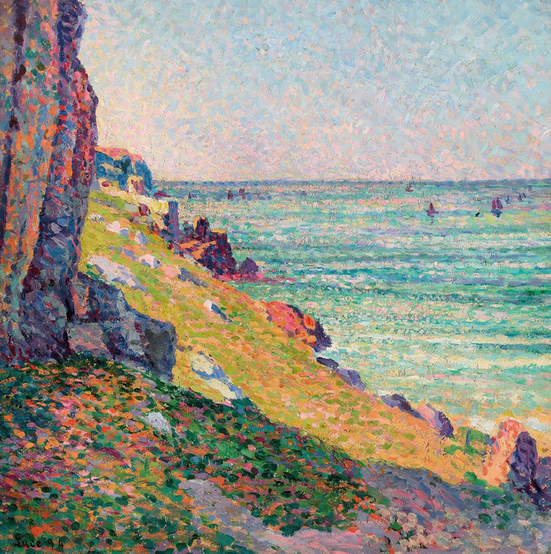 Les rochers à Agay (1894) reproduction of painting by Maximilien Luce. ALL GICLEE PRINTS