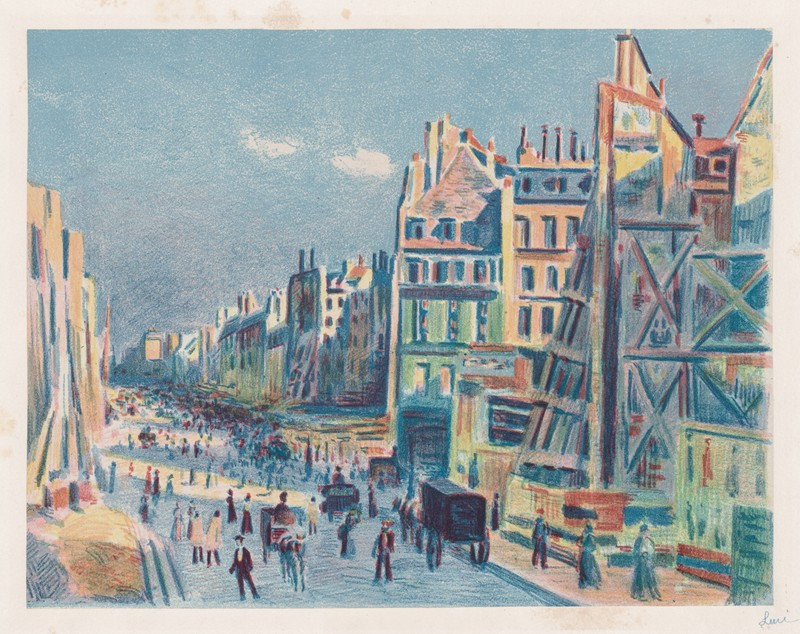 Rue Reamur (1896) reproduction of painting by Maximilien Luce. ALL GICLEE PRINTS