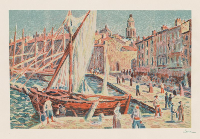 Saint-Tropez (1897) reproduction of painting by Maximilien Luce. ALL GICLEE PRINTS