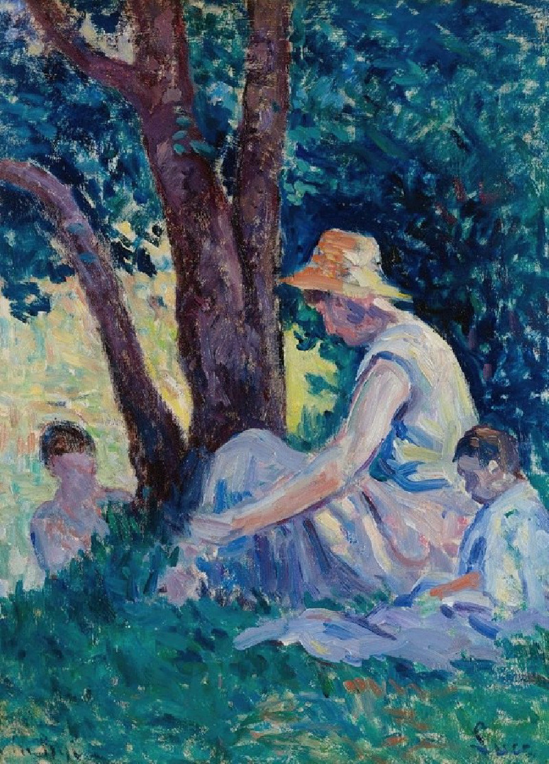 Bessy, un après-midi à la campagne (1908) reproduction of painting by Maximilien Luce. ALL GICLEE PRINTS