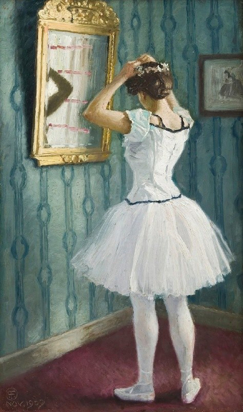 Preparing for the ballet (1909) reproduction of painting by Paul Fischer. ALL GICLEE PRINTS