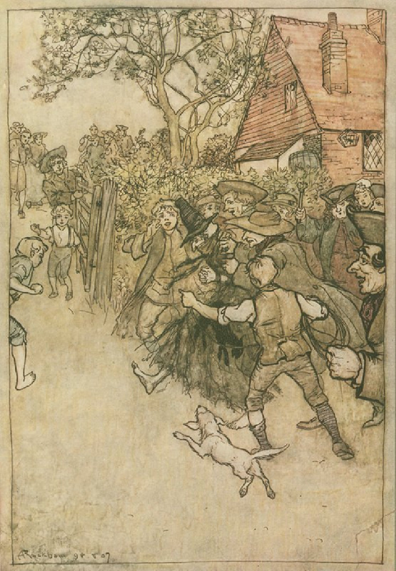 The spectre of Tappington (1911) reproduction of painting by Arthur Rackham. ALL GICLEE PRINTS