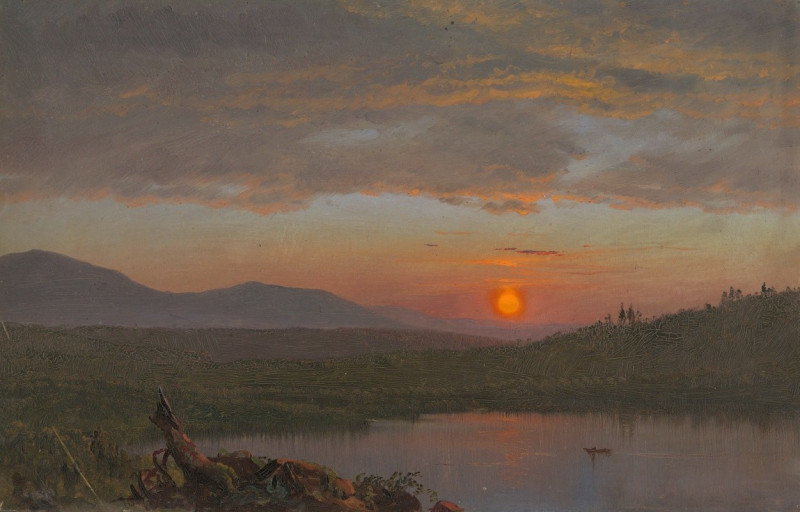 Hudson Valley, New York at Sunset (1870–80) reproduction of painting by Frederic Edwin Church. ALL GICLEE PRINTS