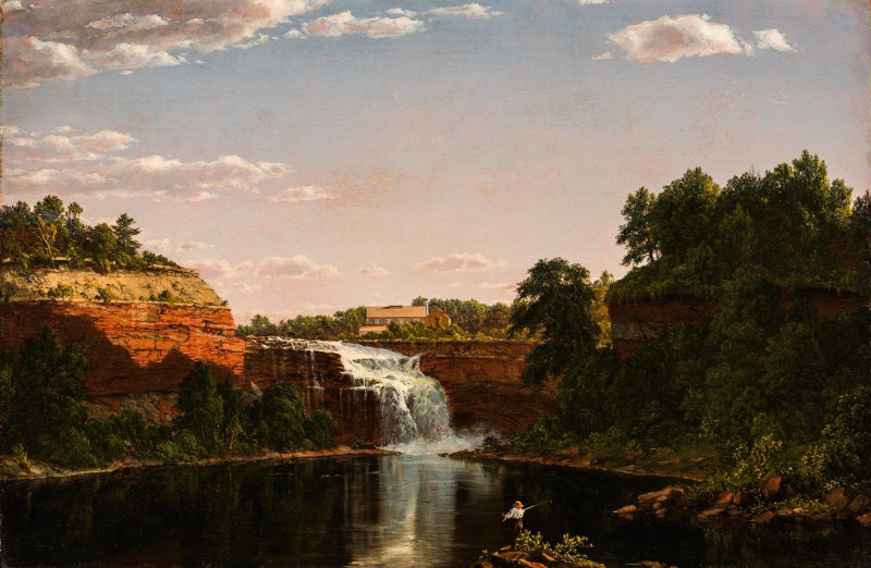 Lower Falls, Rochester (1849) reproduction of painting by Frederic Edwin Church. ALL GICLEE PRINTS