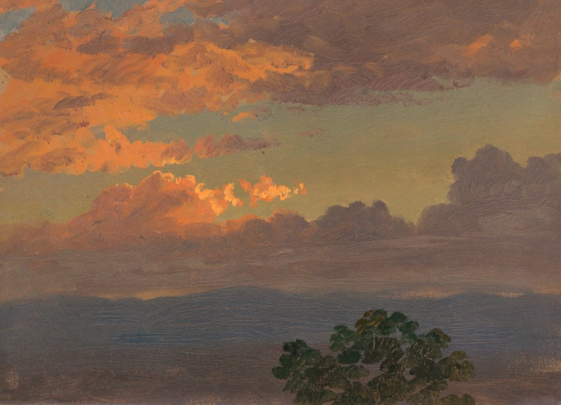 Sunset (1865) reproduction of painting by Frederic Edwin Church. ALL GICLEE PRINTS