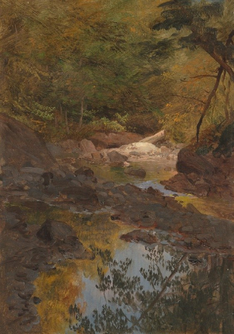 In the New England Woods (1855–65) reproduction of painting by Frederic Edwin Church. ALL GICLEE PRINTS