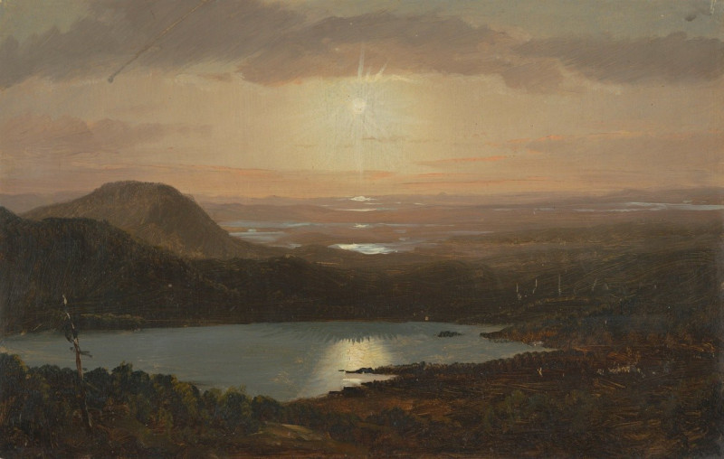 Frederic Edwin Church reprodukcija Eagle Lake Viewed from Cadillac Mountain, Mount Desert Island, Maine (1850–60), VISOS REPR...