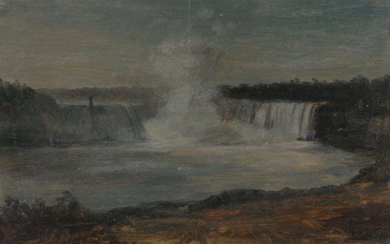 Niagara Falls in Evening Light (1856) reproduction of painting by Frederic Edwin Church. ALL GICLEE PRINTS