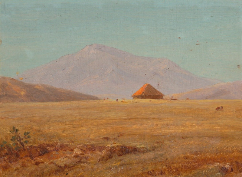 Mountain plateau with hut (1890) reproduction of painting by Frederic Edwin Church. ALL GICLEE PRINTS