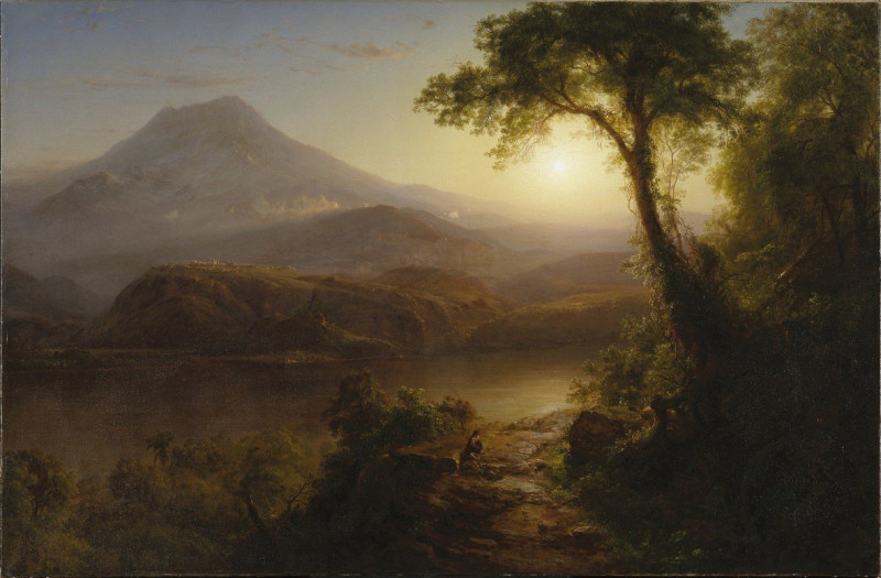 Tropical Scenery reproduction of painting by Frederic Edwin Church. ALL GICLEE PRINTS