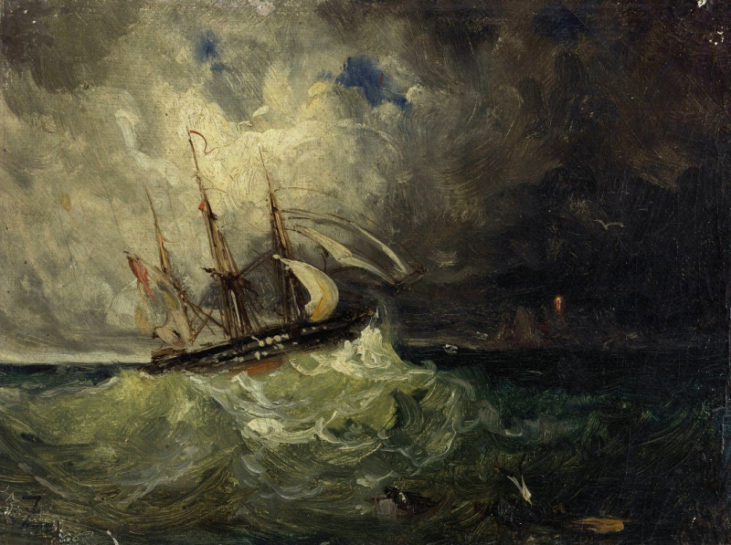 La Tempête (1846) reproduction of painting by Félix Ziem. ALL GICLEE PRINTS