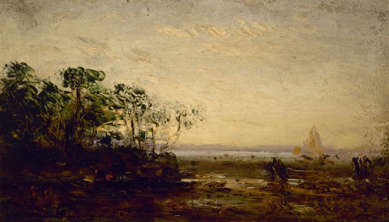 Félix Ziem reprodukcija Martigues, effet de crépuscule (1850-1900), VISOS REPRODUKCIJOS , paveikslai, reprodukcijos internetu