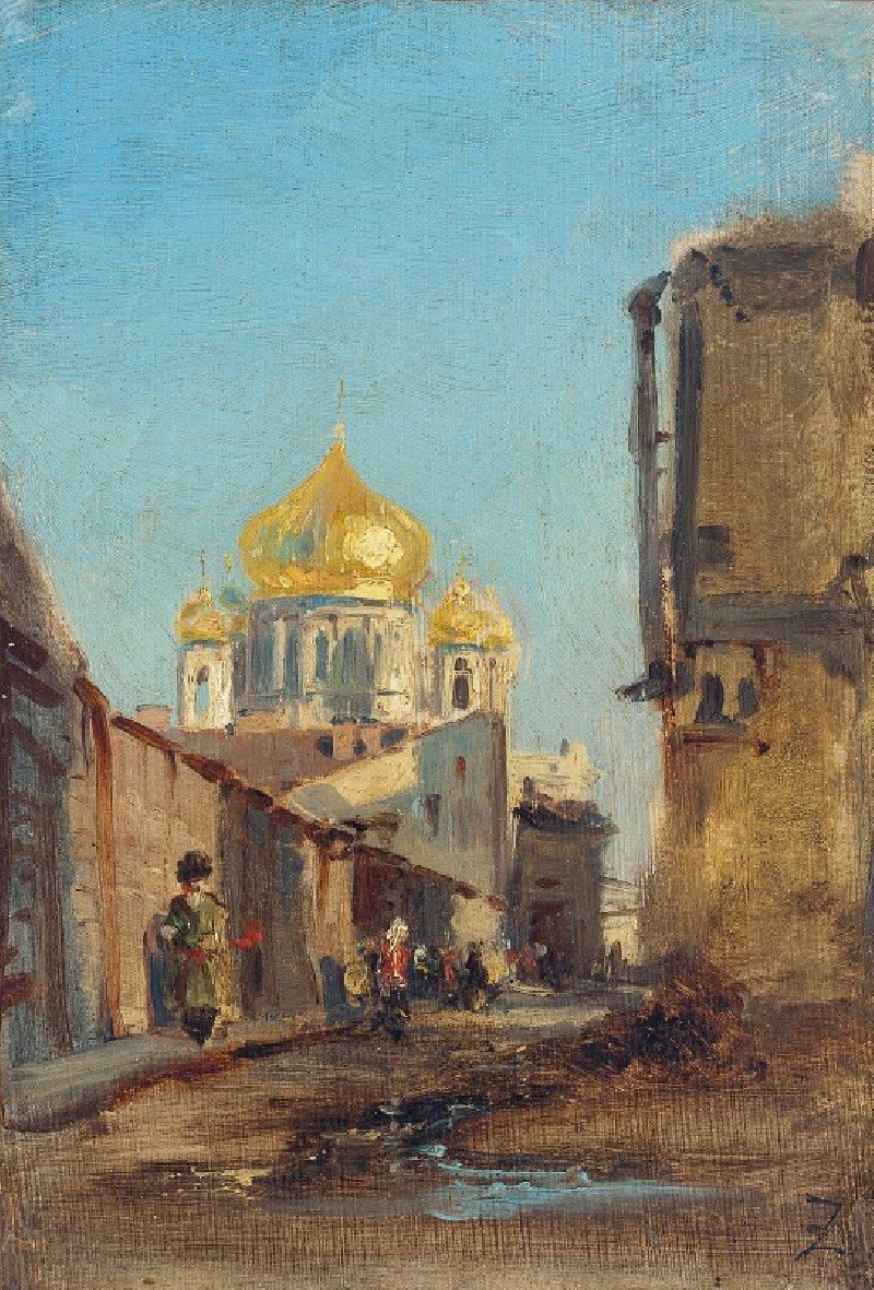 Tobolsk, Sibérie (1844) reproduction of painting by Félix Ziem. ALL GICLEE PRINTS