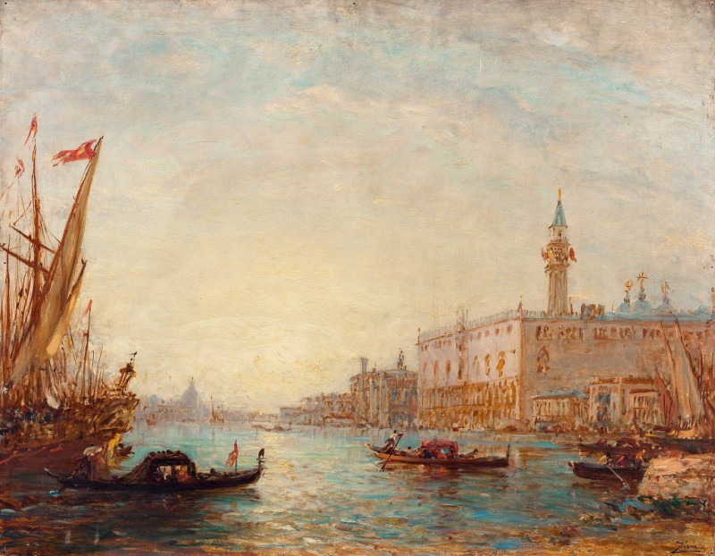 Venise, Le Palais Des Doges (1870-1890) reproduction of painting by Félix Ziem. ALL GICLEE PRINTS