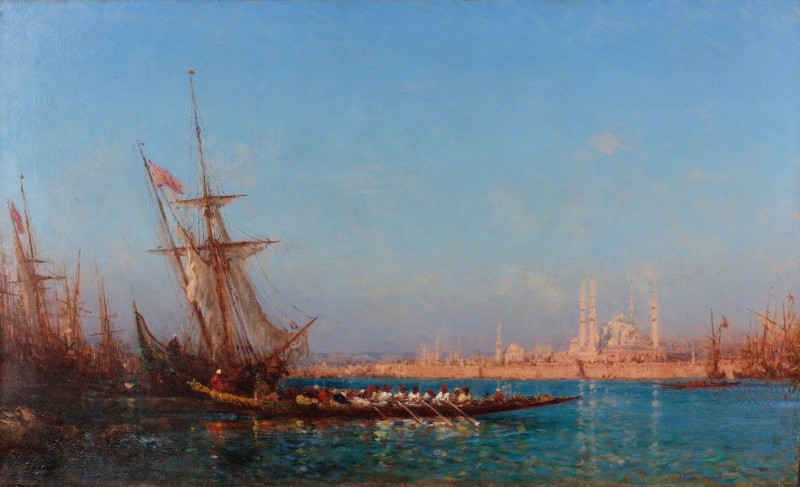 View of İstanbul reproduction of painting by Félix Ziem. ALL GICLEE PRINTS